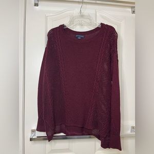 American Eagle Size Medium Maroon Long Sleeve